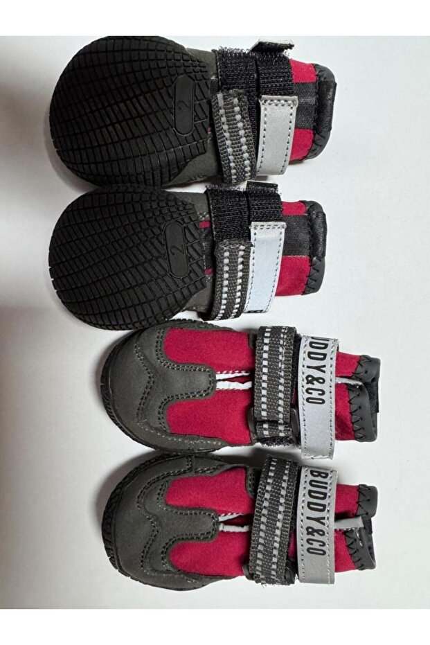Buddy Co Megastone Kauçuk Dış Taban Köpek Ayakkabısı Kırmızı No 1 3,5 Cm - 3