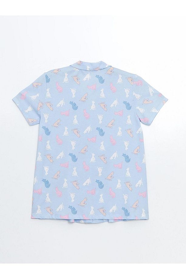 LCW DREAM Gömlek Yaka Desenli Hamile Pijama Takımı - 7