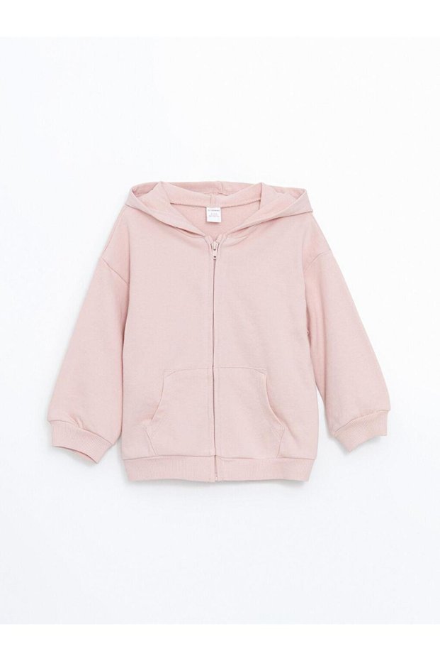 Lcw Kids Hooded Baby Girl Zip-Up Sweatshirt