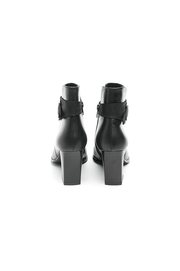 Hakiki Deri Fermuarlı Kadın Bot - 4