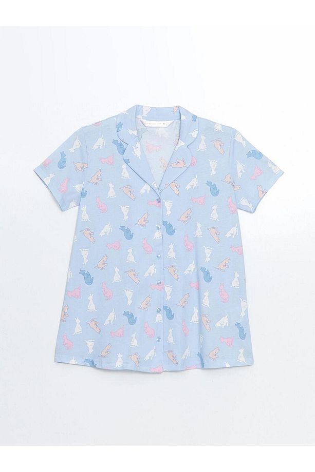 LCW DREAM Gömlek Yaka Desenli Hamile Pijama Takımı - 6