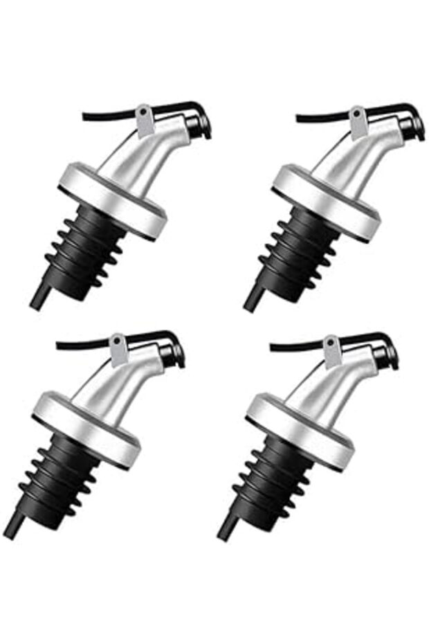 4 Pieces Oil Pot Stopper Drip-Free Bottle Tip Pour Spout Oil Vinegar Leak-Proof