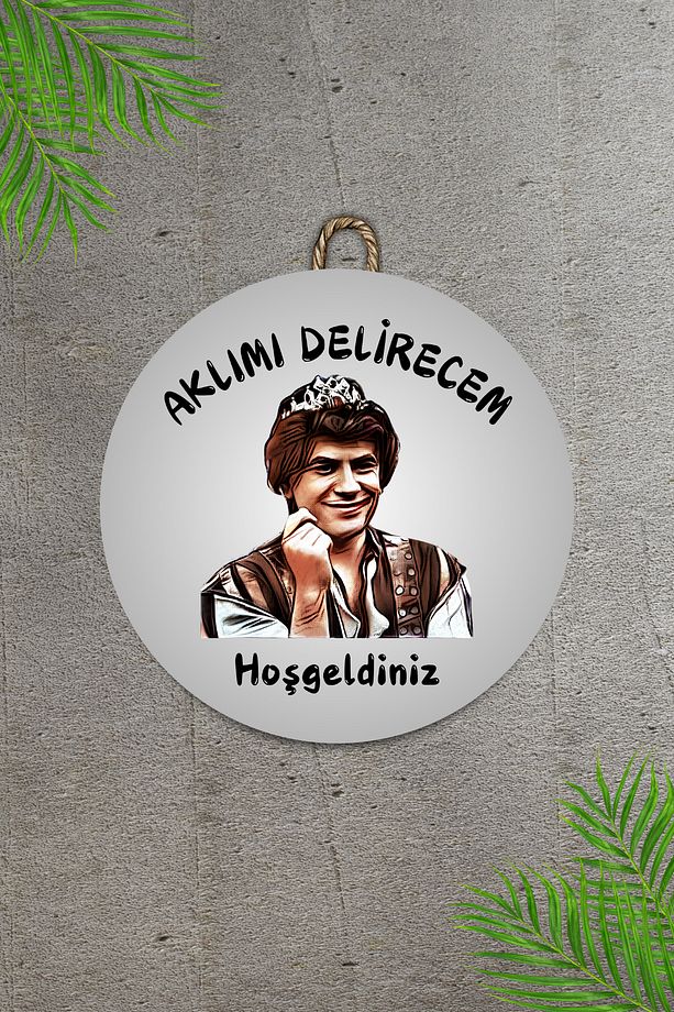 Dijital Baskı Gri, Prens,Aklımı Delirecem desenli Kapı süsü, Duvar Süsü - 3