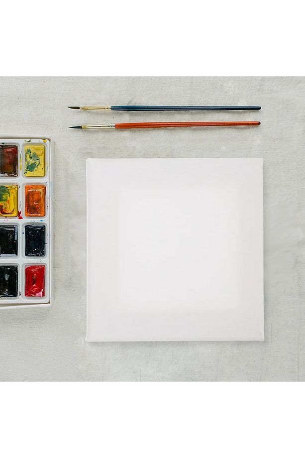 15x15 cm 1 Adet Kare Boş Tuval Tablo - 7
