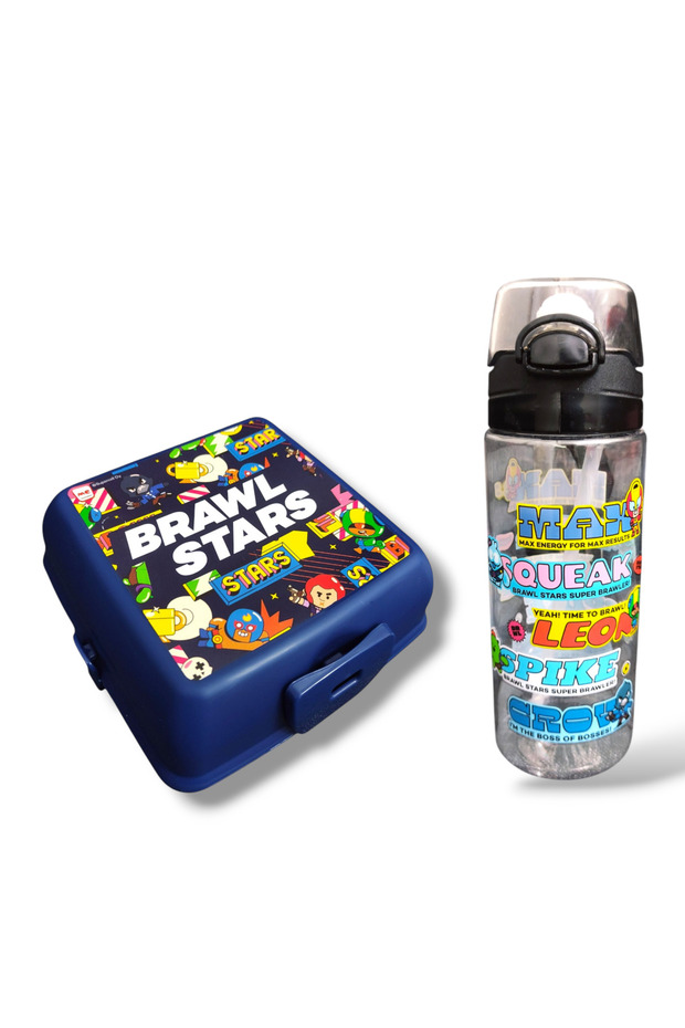 Licensed 500ml Water Bottle and Four Compartment Nutrition Bowl Set Ddcq 249662
