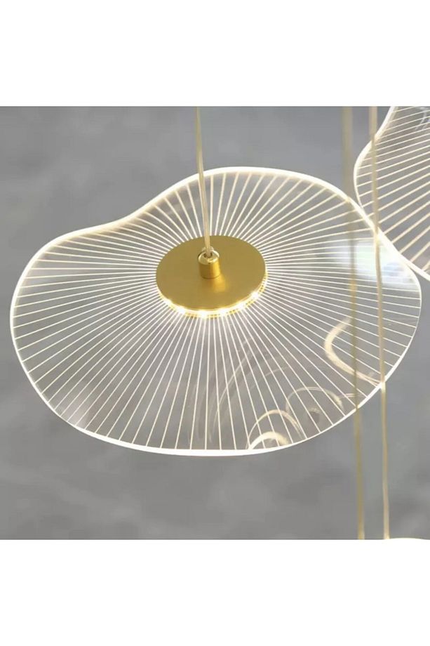 Modern Tasarım Jellyfish Pilli Aplik Aç Kapa Butonlu Kablosuz Tak Çalıştır Gold Sarı Duvar Apliği - 2