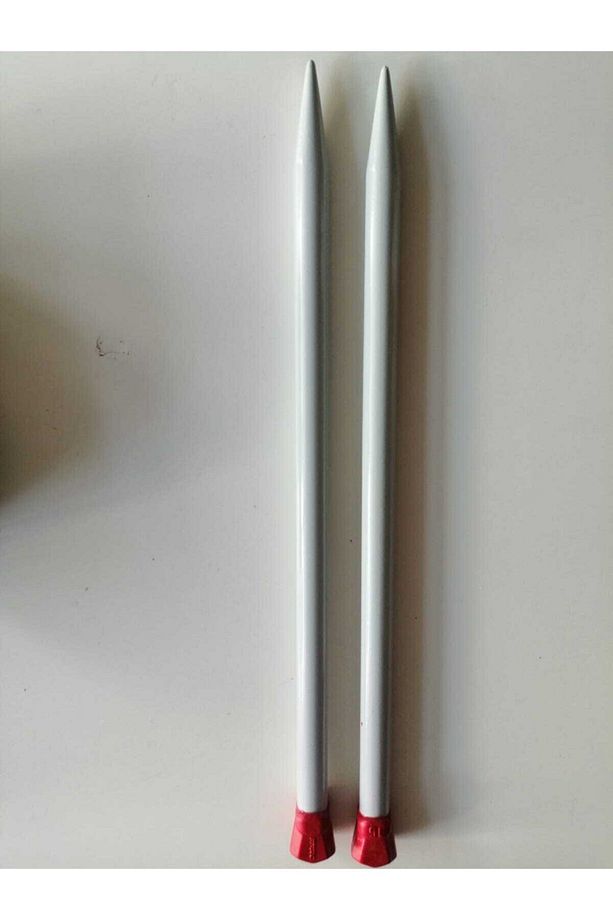 Plastik Kalın Klasik Örgü Yün Şişi 35 Cm No:15 15mm Örgü Şiş Yün 15 Numara - 3