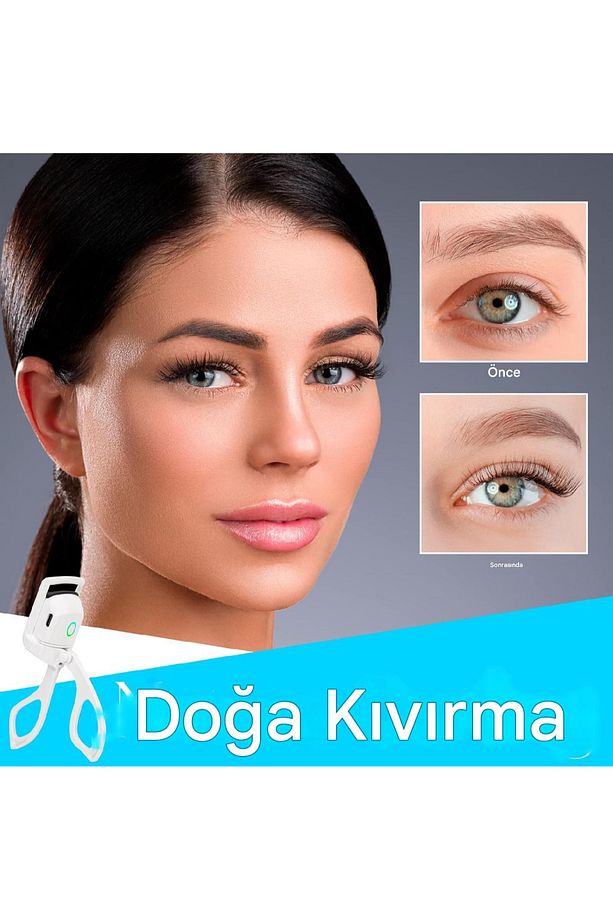 Elektrikli Isıtmalı Kirpik Kıvırıcı Şarj Edilebilir 2 Isıtma Modu, Hızlı Doğal Uzun Süreli Kullanım - 2