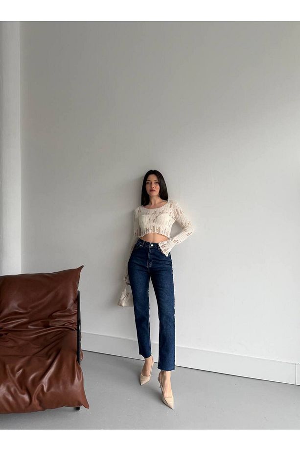 MARKA MODEL BOYFİT KOT PANTALON - 4