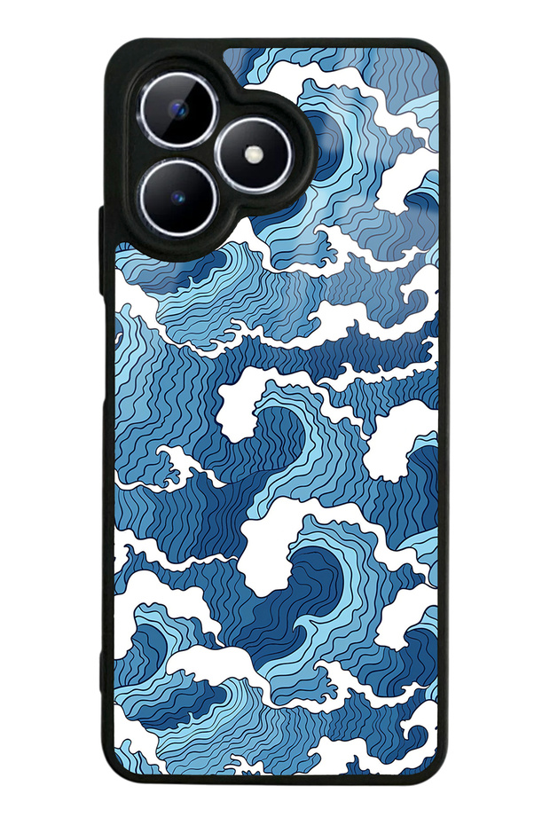 Oppo Realme Note 50 Blue Wave Design Glossy Phone Case