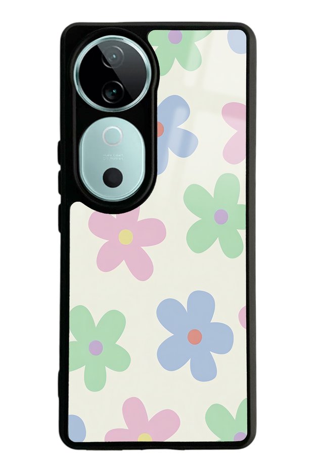 Vivo V40 Nude Flower Design Glossy Phone Case