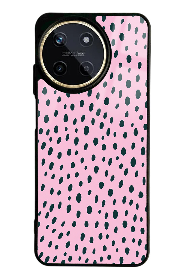 Oppo Realme 11 Glossy Phone Case with Pink Speckle Design