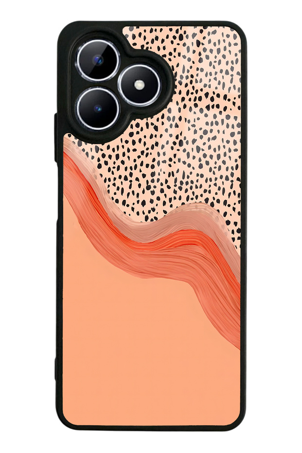 Oppo Realme Note 50 Glossy Phone Case with Nude Speckle Design