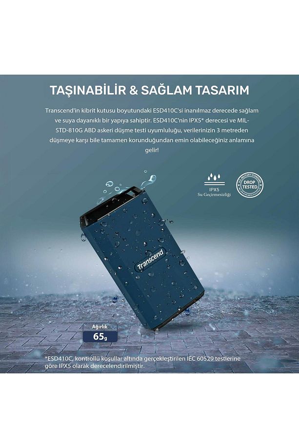 TS1TESD410C 1TB USB/Type-C 20Gbps 2000/2000MB/s Taşınabilir Harici SSD - 4