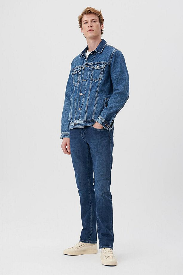 M0035182162 Marcus Dark Brushed Sporty Ss Erkek Jean Pantolon - 1