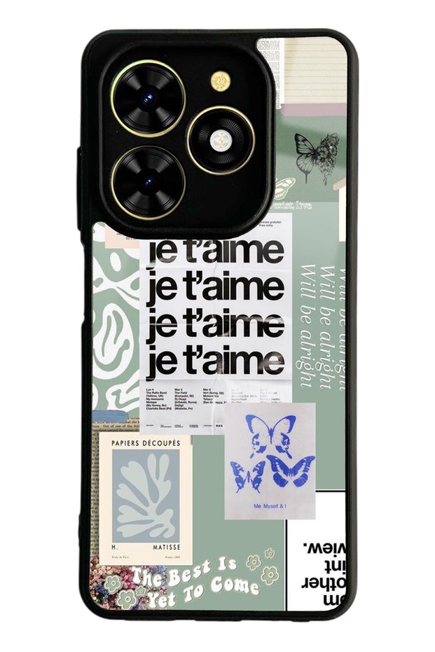 Tecno Spark Go 2024 Je t'Aime Design Glossy Phone Case