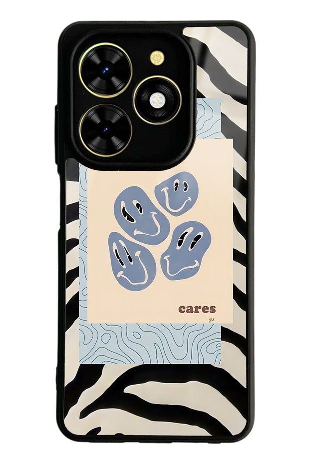 Tecno Spark Go 2024 Zebra Emoji Design Glossy Phone Case