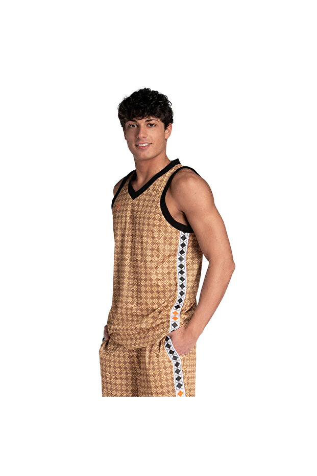 50Th Tank Top Mesh Men's Yellow Casual Style T-Shirt 006453313