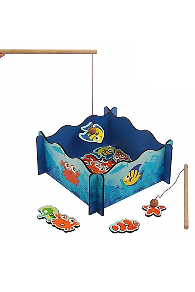 Wooden Fishing Game - 20 Pieces