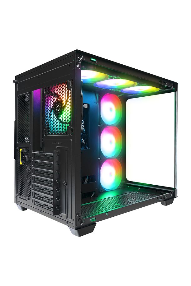 LOOPY PLUS Siyah 7*12cm ARGB Fan 950W 80 Plus Temperli Cam ATX Mid-T Gaming Oyuncu Kasası - 6