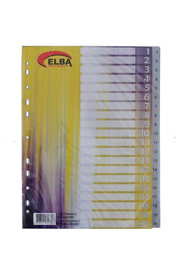 Separator din plastic A4 - 1-20 numere - 1