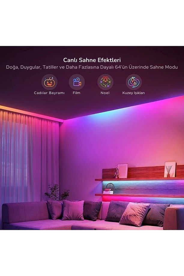 Rgbıc Basic Led Şerit, H618a3d1 Wifi Bt, Alexa, Google Asst. Destekli - 5 Metre - 7