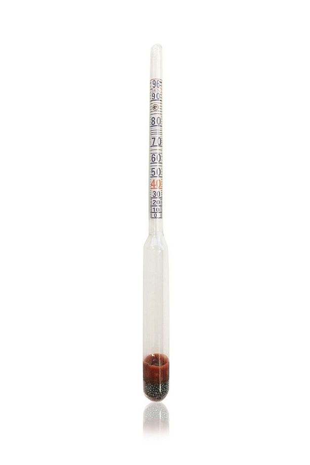 Kısa Form Alkolmetre Ve 100ml Mezür Seti Kabartma Skala - 2
