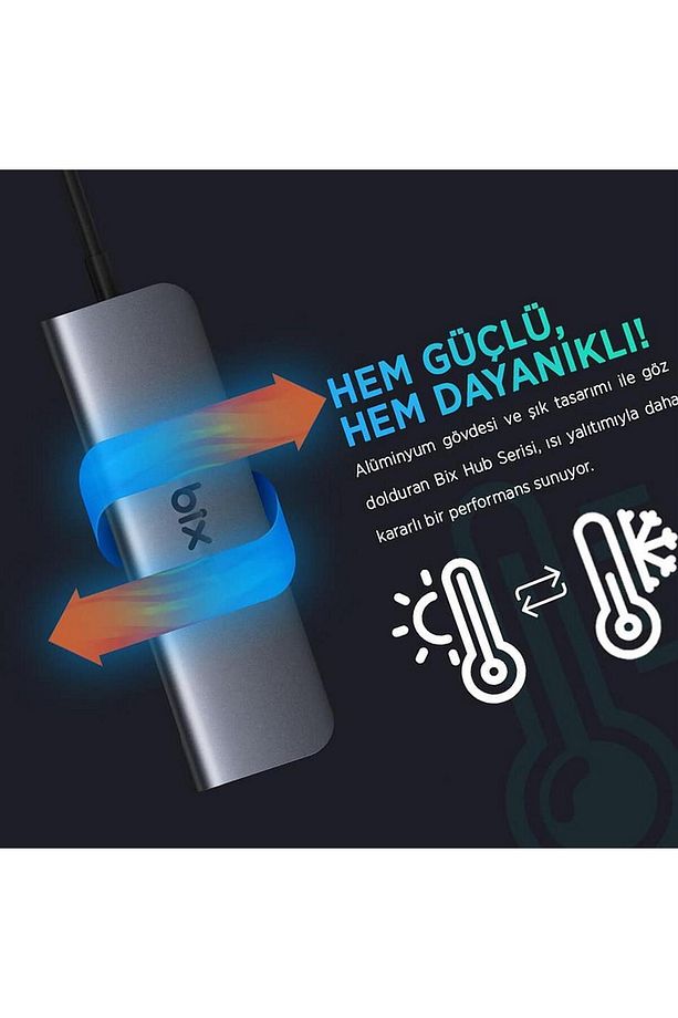 Type-c Pd 4 Portlu Usb 3.0 Dönüştürücü Hub - 5