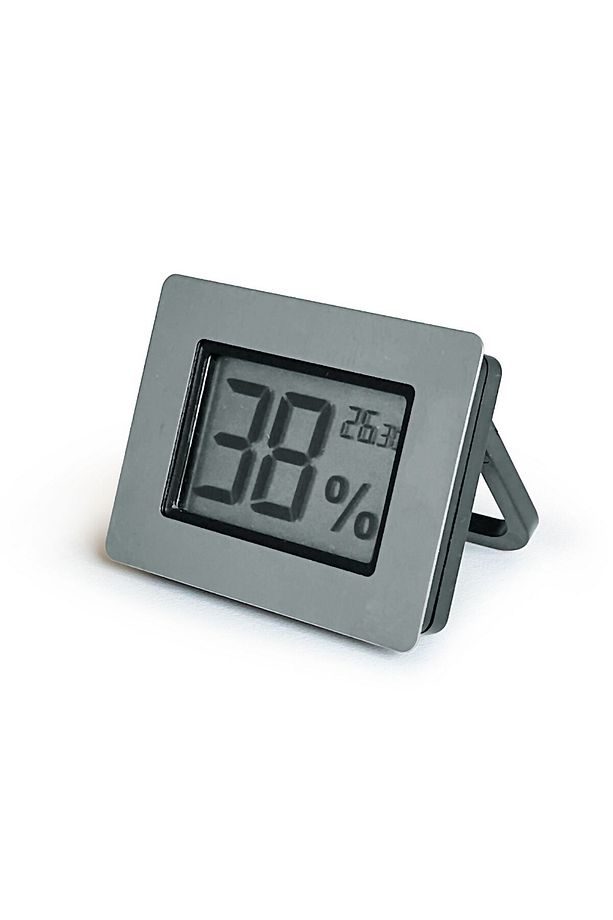 Metal Çerçeve Dijital Higrometre Termometre Nem Ölçer Humidor Puro Kutusu - 2
