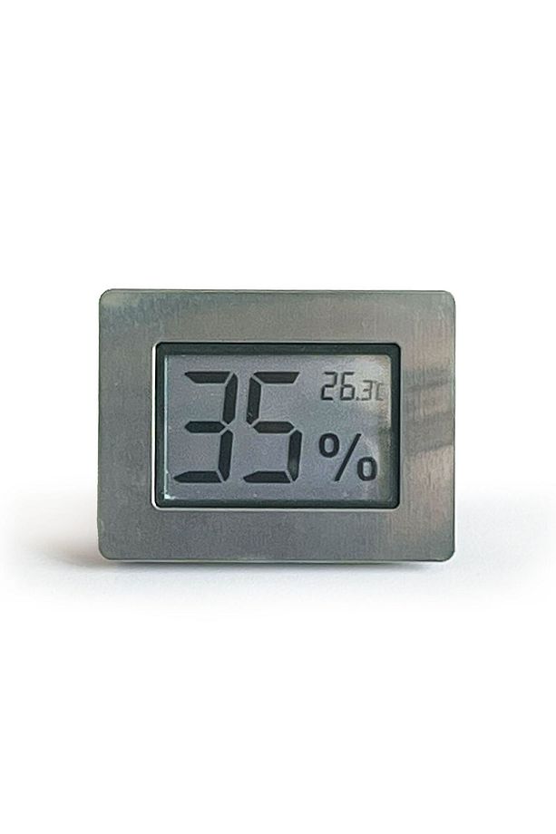Metal Çerçeve Dijital Higrometre Termometre Nem Ölçer Humidor Puro Kutusu - 4