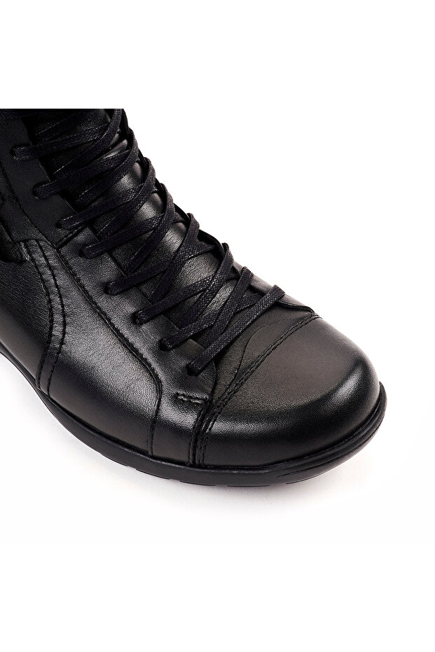 RETRO-G Kadın Deri Bot Siyah - 5