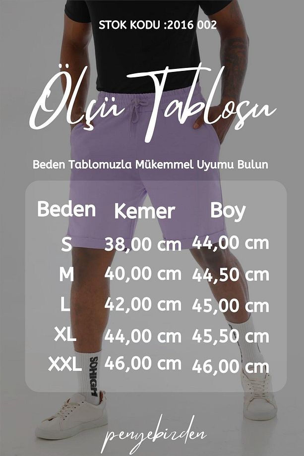 Erkek Regular Fit Duble Paça %100 Pamuklu Şort-lila - 9