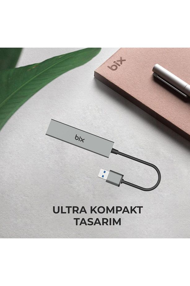 Usb 3.0 Gigabit Ethernet 3 Portlu Çoklayıcı Hub - 5