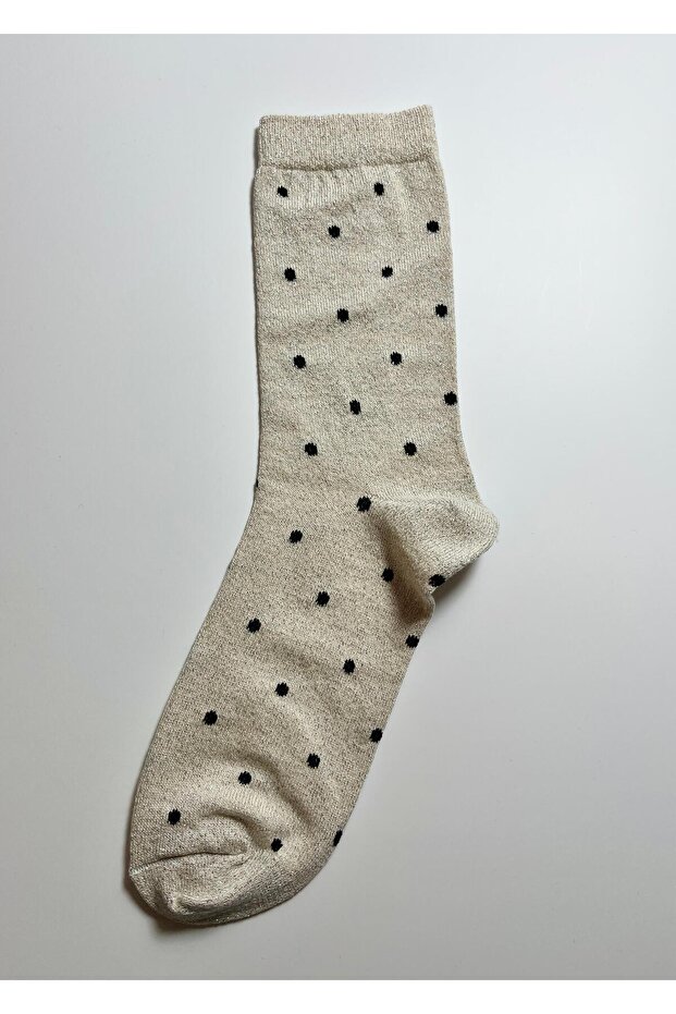 Simli Puantiyeli Kadın Çorap - 3