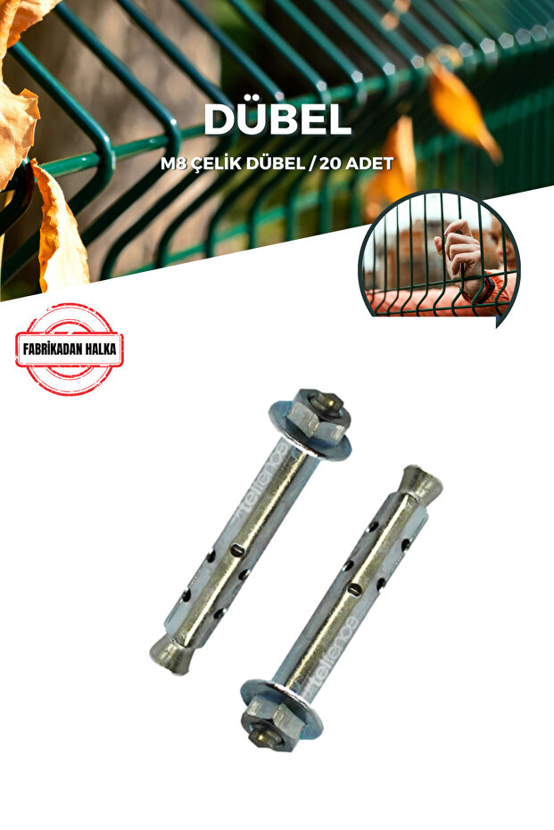 Panel Çit Direği Dübel 20 Adet - 2