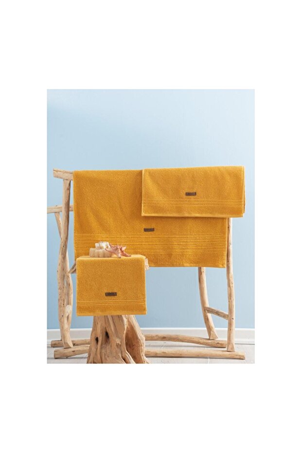 100% Cotton Wellness Towel Set Sunset Yellow