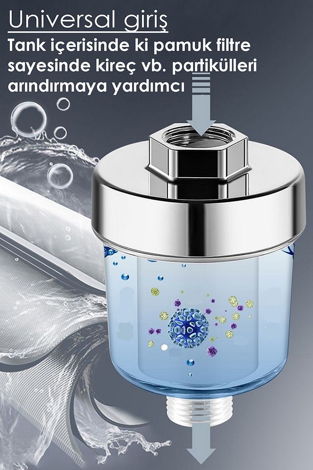 Su Arıtma Filtresi – Duş ve Banyo İçin Kireç ve Partikülleri Arındıran Pamuklu Filtre - 4