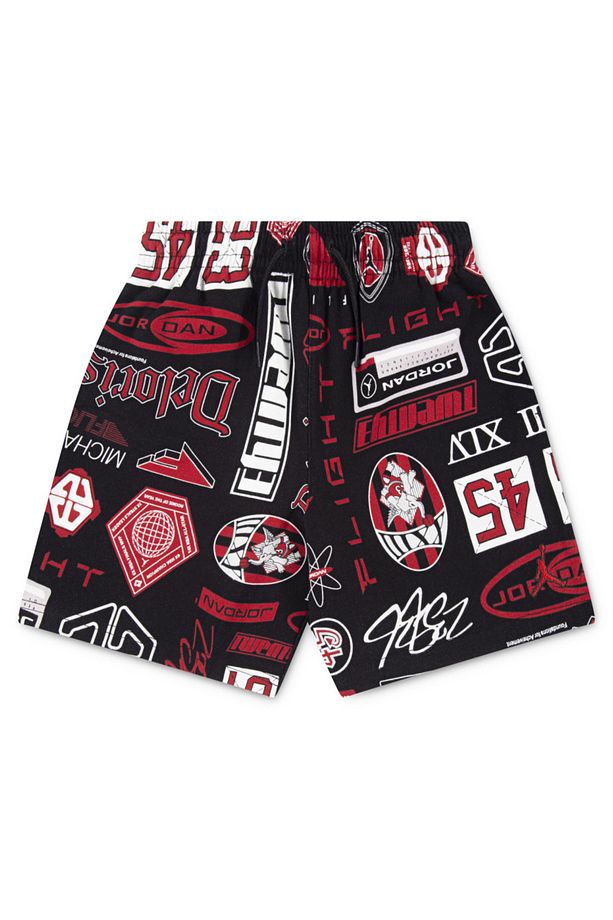 JORDAN JDB MJ ESSENTIALS FT AOP SHORT PAMUKLU ERKEK ÇOCUK ŞORT 95D743-023 - 1