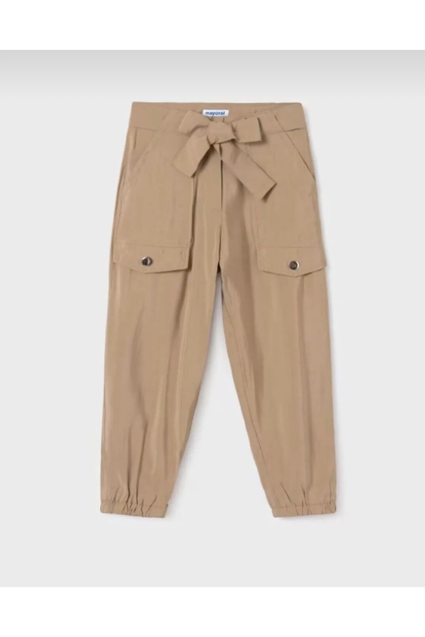 Girl's Pocket Trousers Brown 6509