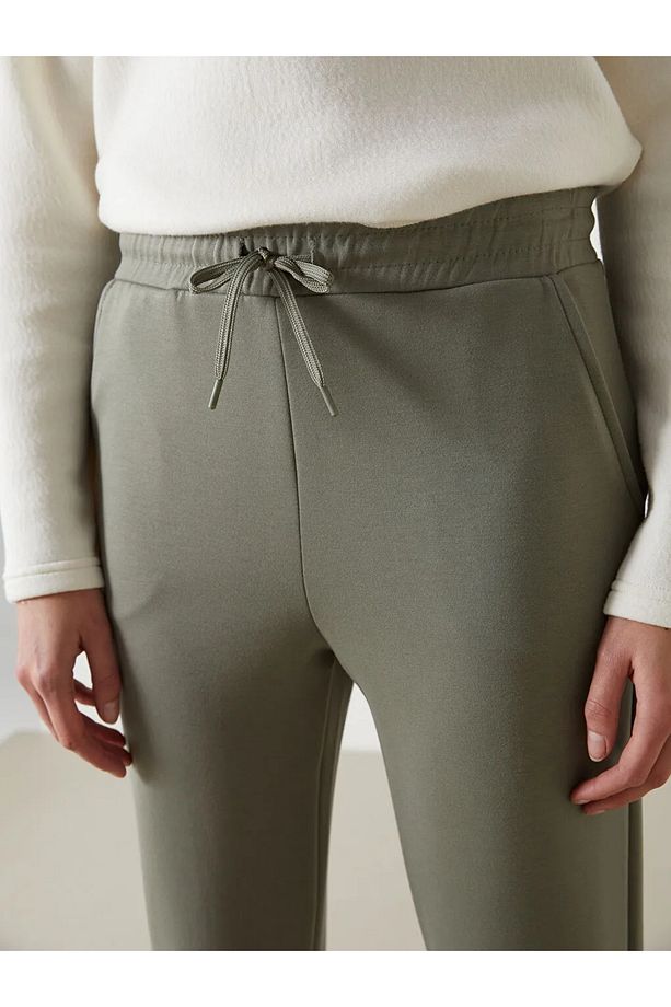 LCW Modest Yeşil Beli Lastikli Kadın Eşofman Altı - 3