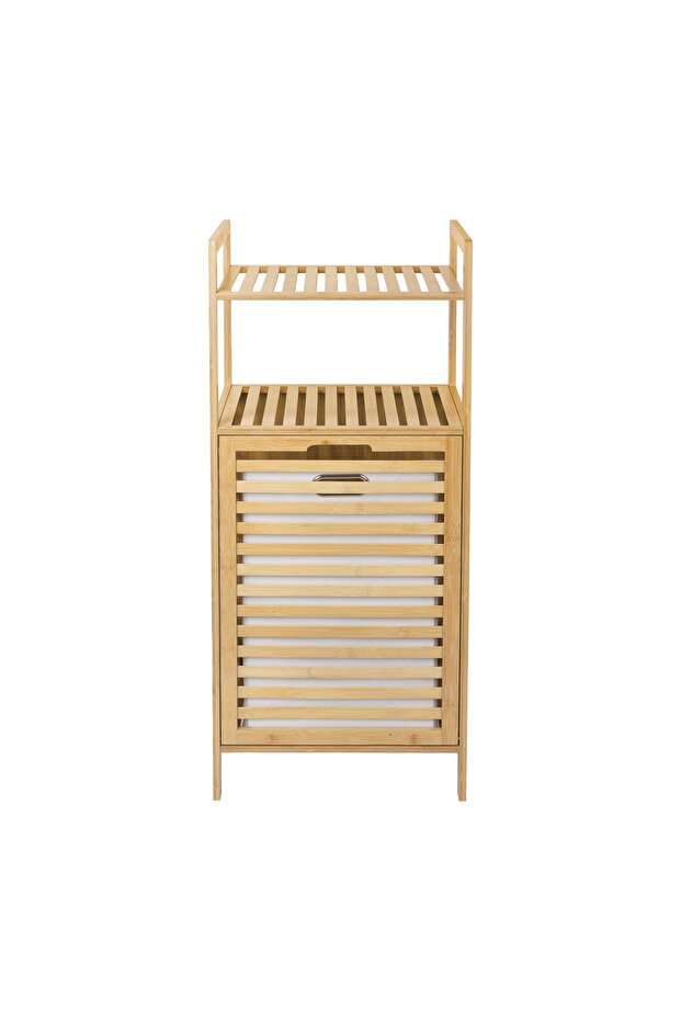 BAMBU SEPETLİ BANYO RAFI - 2