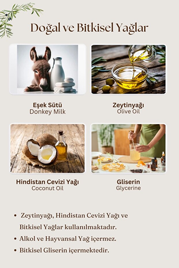 Gliserinli Eşek Sütü Bitkisel Sabun 100 Gr - 6