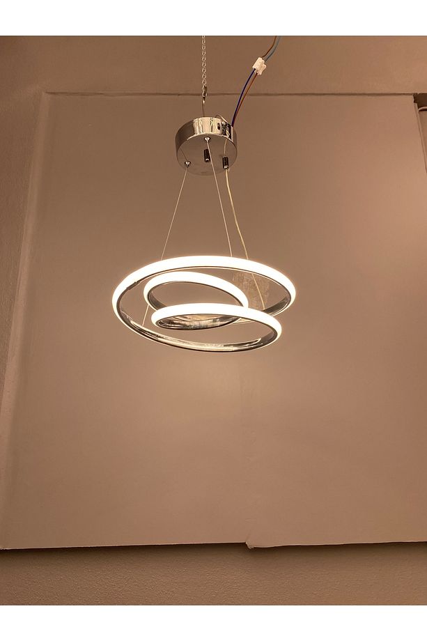 Yüksek Aydınlatmalı Kaos Model Krom Kaplamalı sarkıt modern led avize - 4