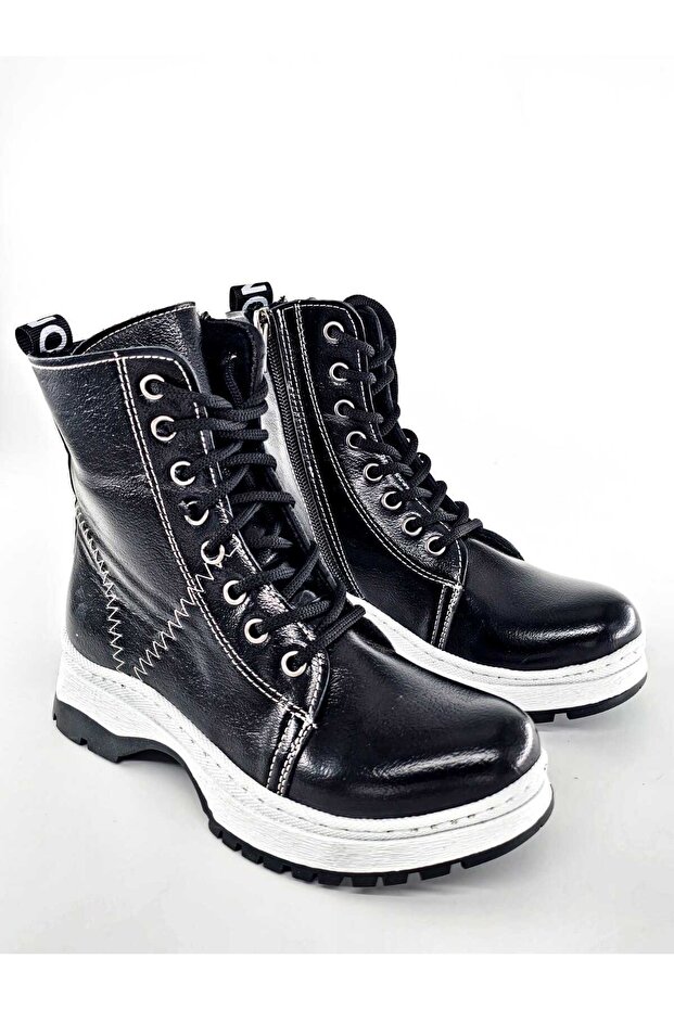 Girl's Non-Slip Sole Lightweight Boots - Patent Leather