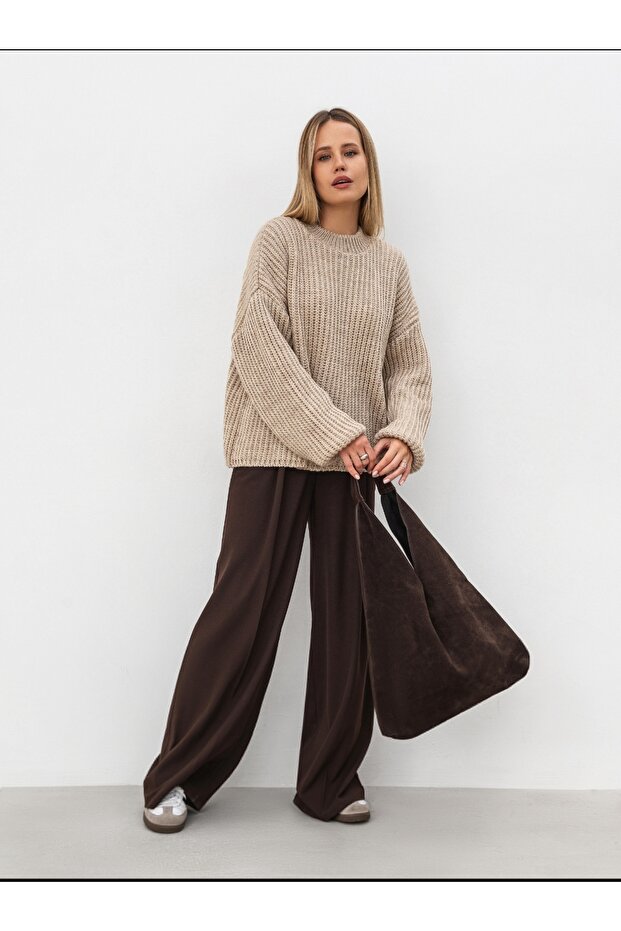 Hakiki süet deri çanta Yeni sezon basic - 2