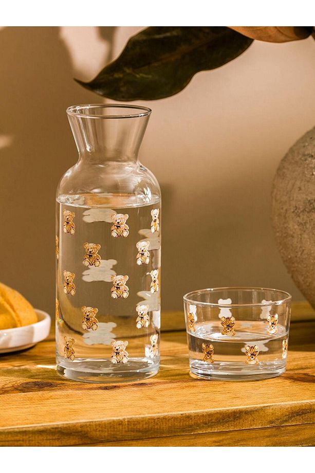 Lcw Home Ayı Teddy Baskılı Cam Su Şişesi 700 Ml - 1