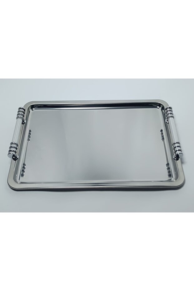 Stainless Steel Serving Tray with Handles
