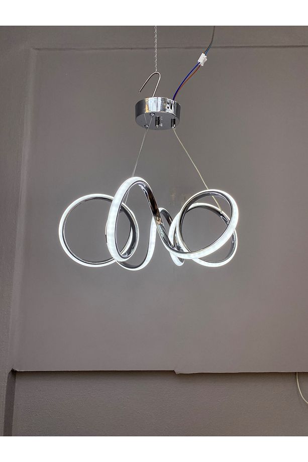Yüksek Aydınlatmalı Kuğu Model krom kaplama sarkıt modern 3 renk led avize - 1