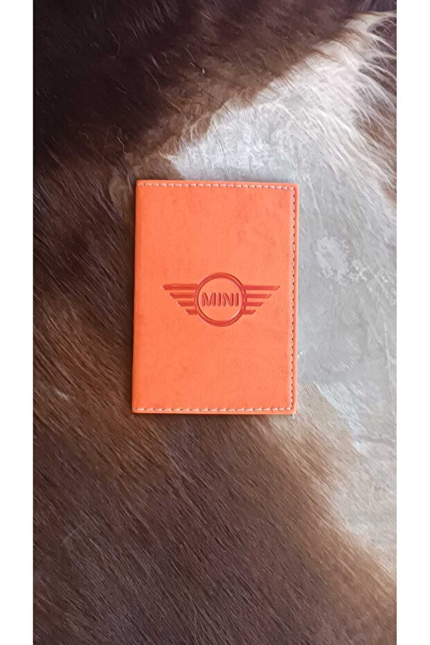 Mini Cooper Leather Stitched Car License Case Container Auto License Holder Car License Protector