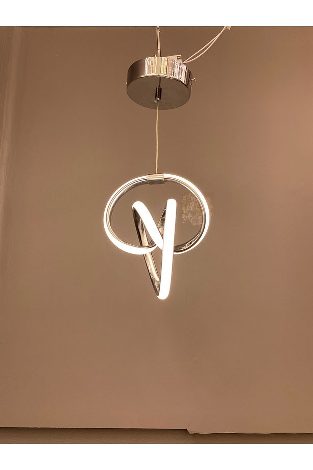 Yüksek Aydınlatmalı imza Model krom kaplama sarkıt modern 3 renk led avize - 4